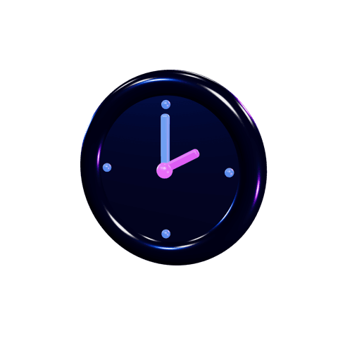 3D render of a clock